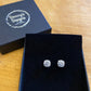 sterling Silver 5mm Crystal Stud Earrings