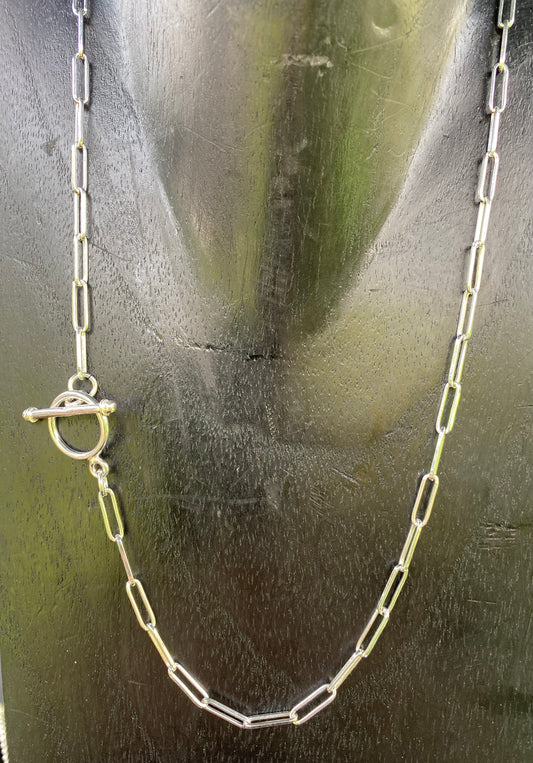 Long Flat Link Necklace