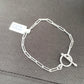 Long Flat Link Sterling Silver Bracelet