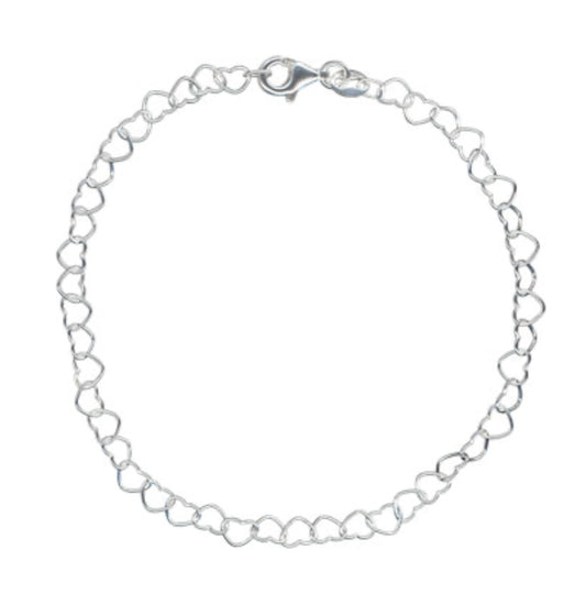 Silver interlinking Heart Bracelet