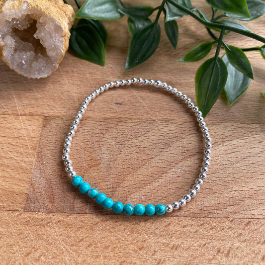 The Faith Bracelet in Turquoise Beads