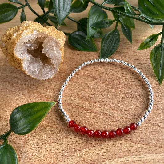 The Faith Bracelet with Carnelian Beads