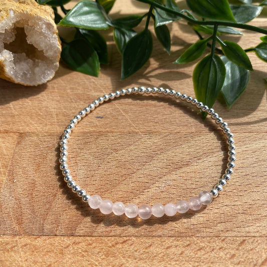 The Faith Bracelet In Rose Quartz